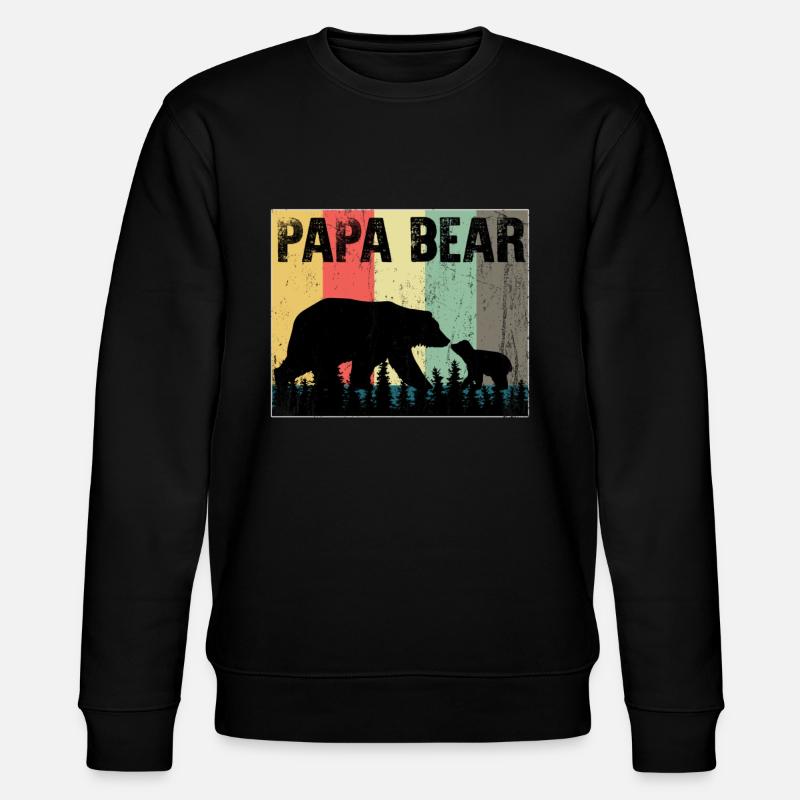 papabär - Stanley/Stella Unisex Bio-Sweatshirt CHANGER - Schwarz