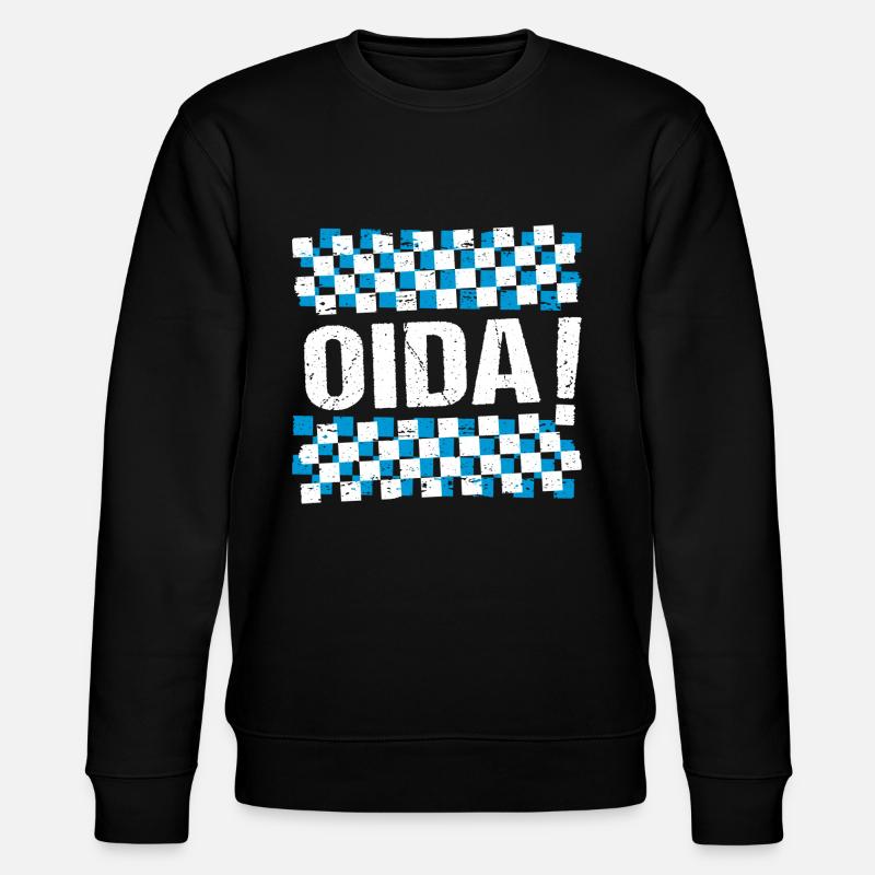 Oida Boarisch Bayern Oida! - Stanley/Stella Unisex Bio-Sweatshirt CHANGER  - Schwarz