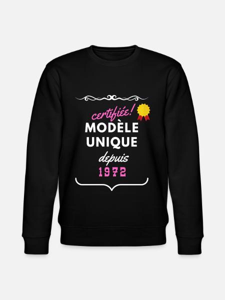 certifiée unique 1972 femme - Sweat bio CHANGER Stanley/Stella Unisexe - noir