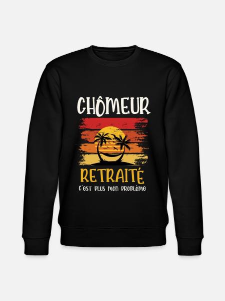 chômeur retraité - Sweat bio CHANGER Stanley/Stella Unisexe - noir