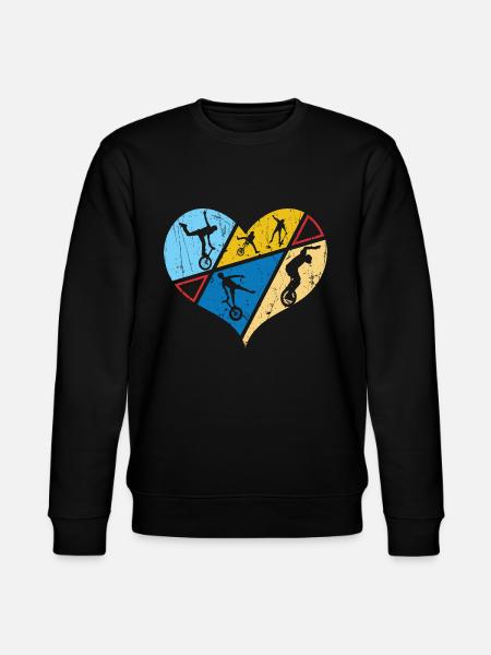 Einrad Zirkus Jonglieren - Stanley/Stella Unisex Bio-Sweatshirt CHANGER  - Schwarz