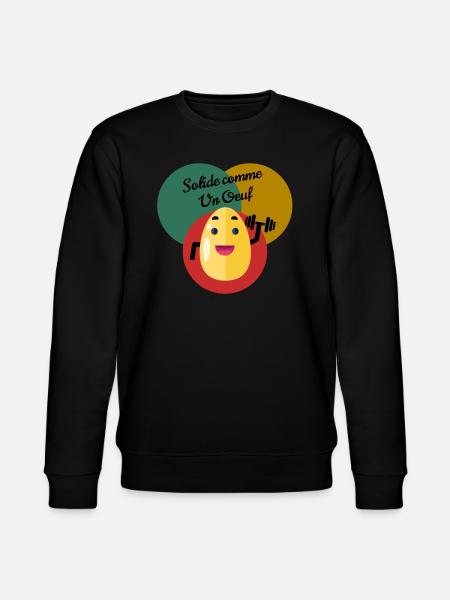 Solid as an egg - Stanley/Stella CHANGER Unisex Organic Sweatshirt - black