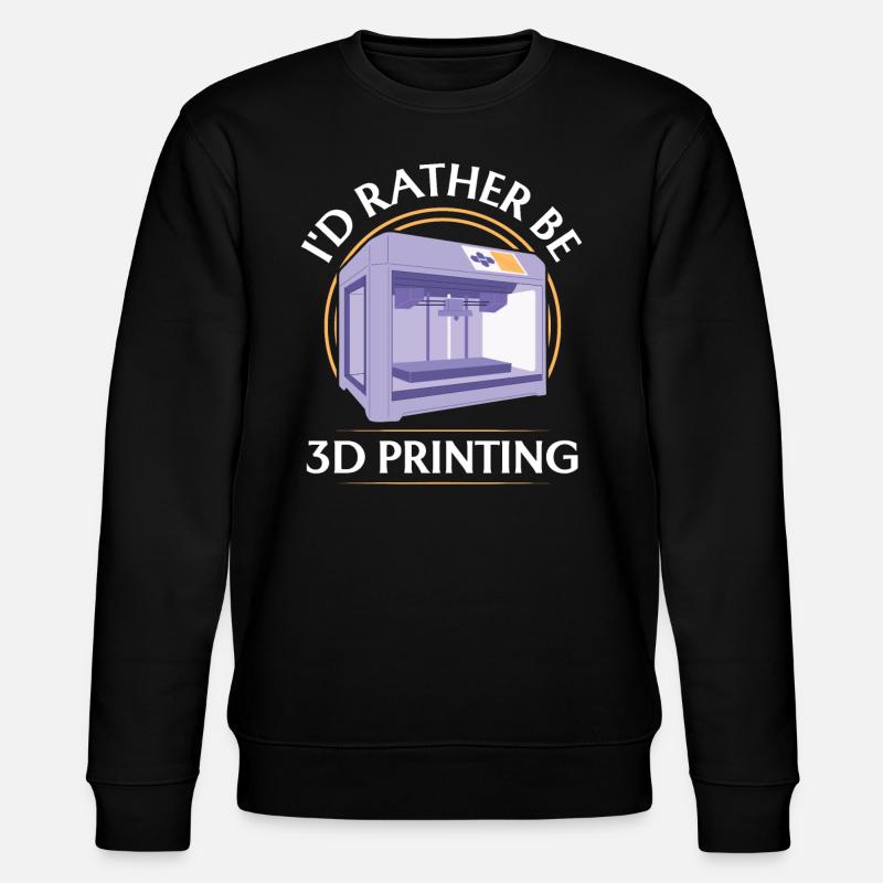 Je préfère l’impression 3D - Sweat bio CHANGER Stanley/Stella Unisexe - noir