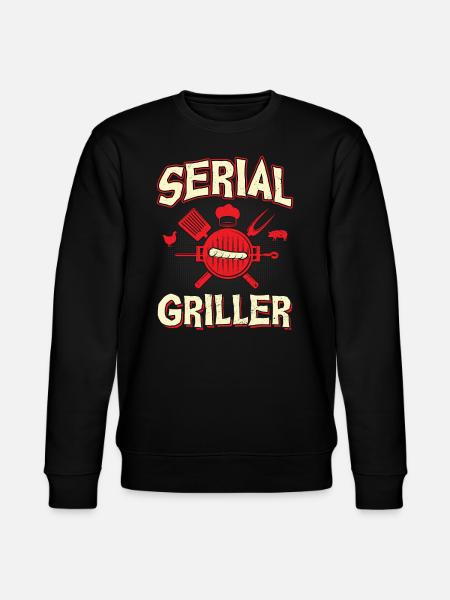 Serial Griller BBQ Enthusiast - Stanley/Stella CHANGER Unisex Organic Sweatshirt - black