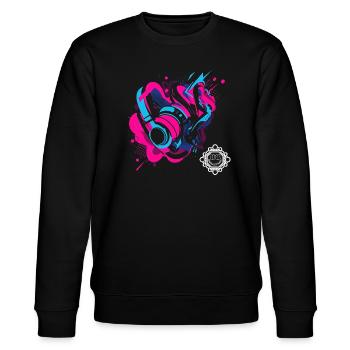 Musik 2 - Stanley/Stella Unisex Bio-Sweatshirt CHANGER  - Schwarz - Vorne - Nik (191cm) & Marisol (170cm)