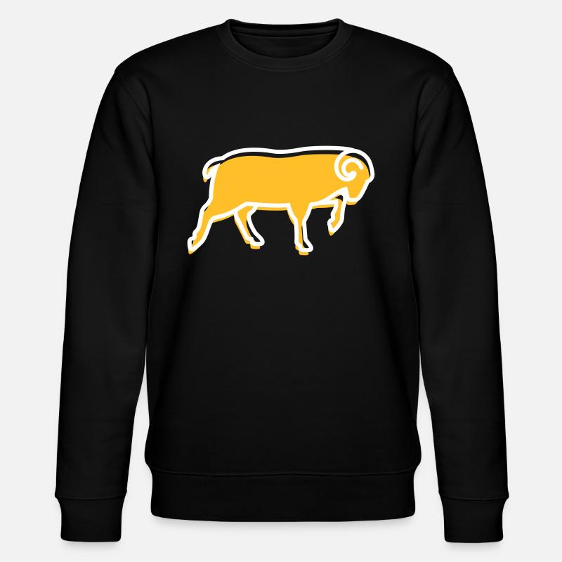 A Running Ram - Stanley/Stella CHANGER Unisex Organic Sweatshirt - black