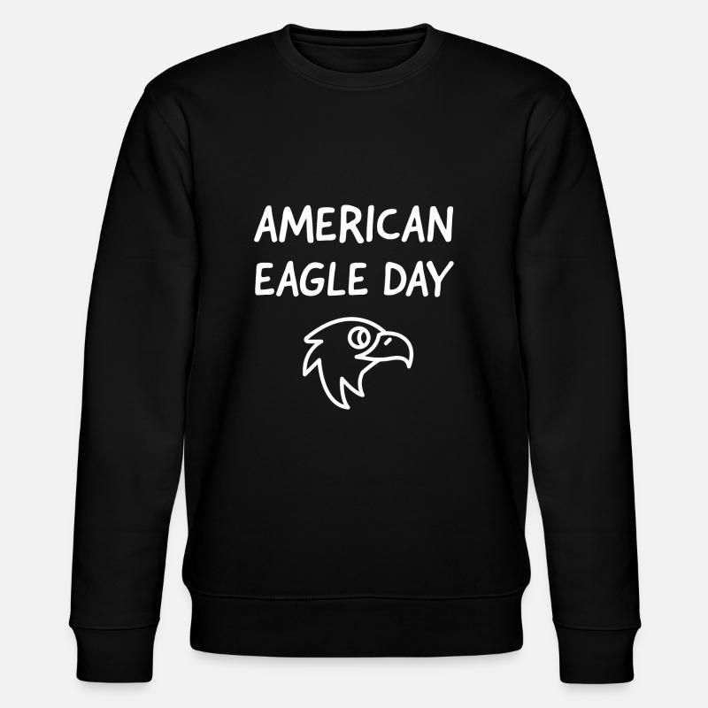 American Eagle Day - Stanley/Stella CHANGER Unisex Organic Sweatshirt - black