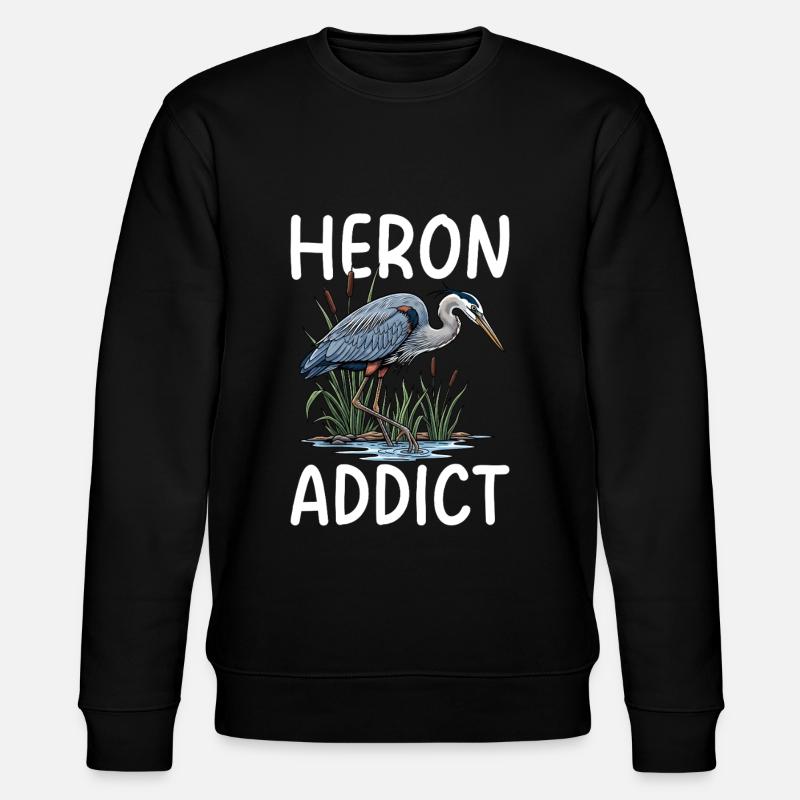Heron Addict - Stanley/Stella Unisex Bio-Sweatshirt CHANGER - Schwarz