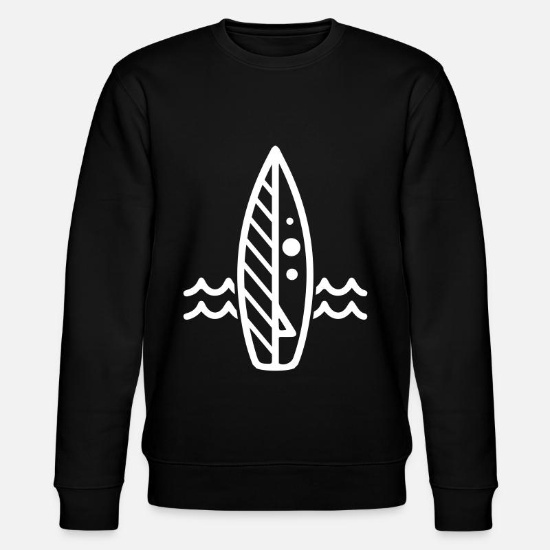 Surfboard icon icon - Stanley/Stella CHANGER Unisex Organic Sweatshirt - black