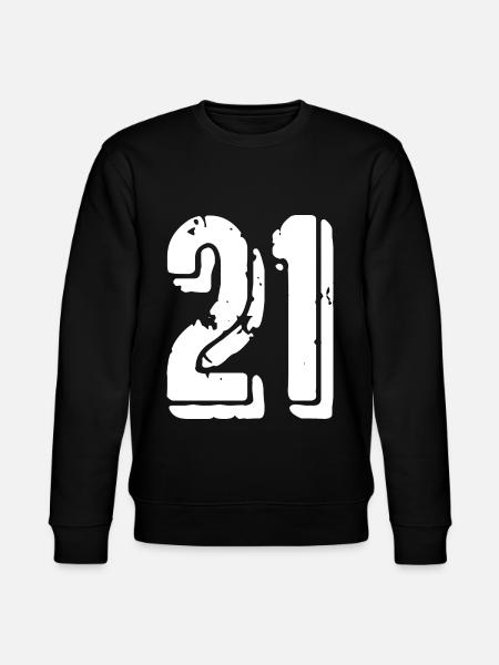 21 number jersey - Stanley/Stella CHANGER Unisex Organic Sweatshirt - black