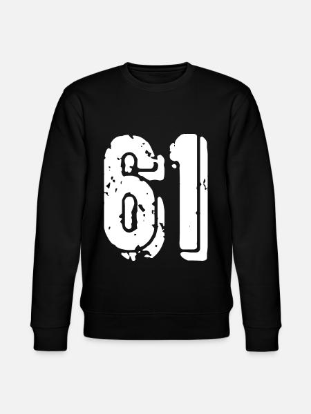 61 number jersey - Stanley/Stella CHANGER Unisex Organic Sweatshirt - black