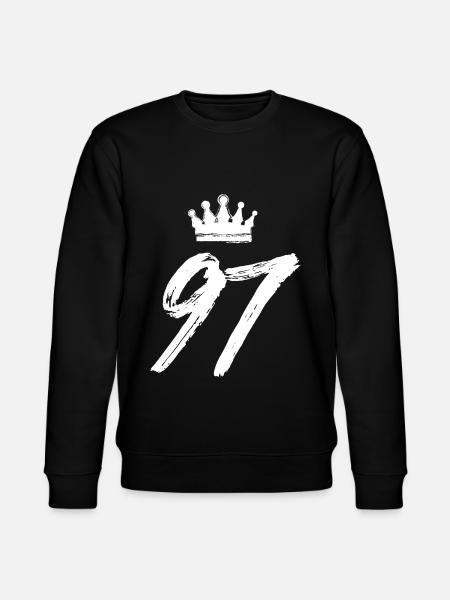 97 Number crown - Stanley/Stella CHANGER Unisex Organic Sweatshirt - black