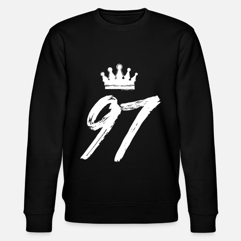97 Zahl Krone - Stanley/Stella Unisex Bio-Sweatshirt CHANGER  - Schwarz