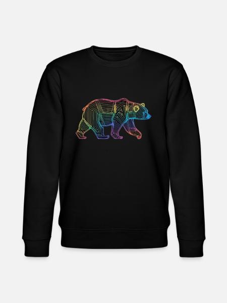 Bär Abstrakte Kunst - Stanley/Stella Unisex Bio-Sweatshirt CHANGER  - Schwarz