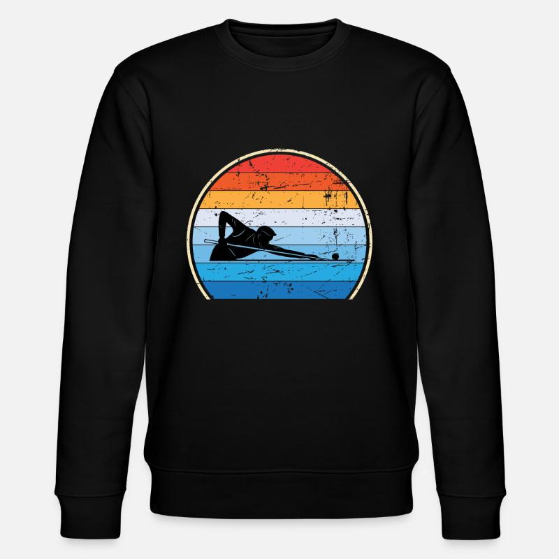 Retro Billard Snooker Pool Billard - Stanley/Stella Unisex Bio-Sweatshirt CHANGER  - Schwarz