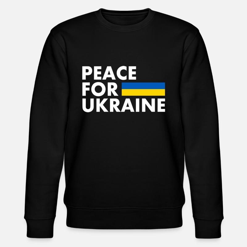 Peace for ukraine - Stanley/Stella Unisex Bio-Sweatshirt CHANGER  - Schwarz