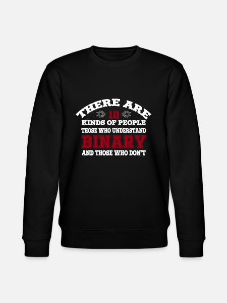 10 typer mennesker Codi binær programmør - Stanley/Stella økologisk unisex-sweatshirt CHANGER  - sort