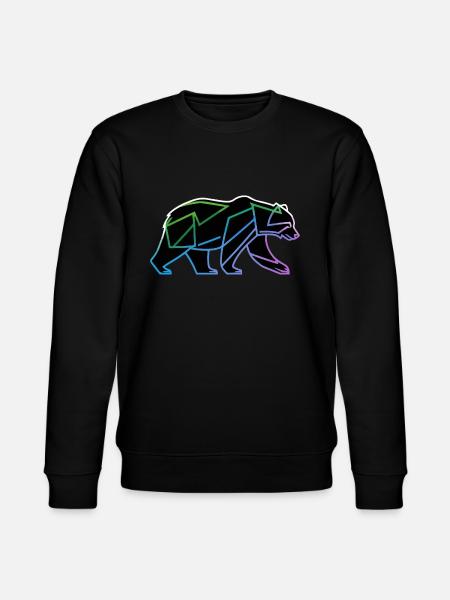 Bär Polygon - Stanley/Stella Unisex Bio-Sweatshirt CHANGER - Schwarz