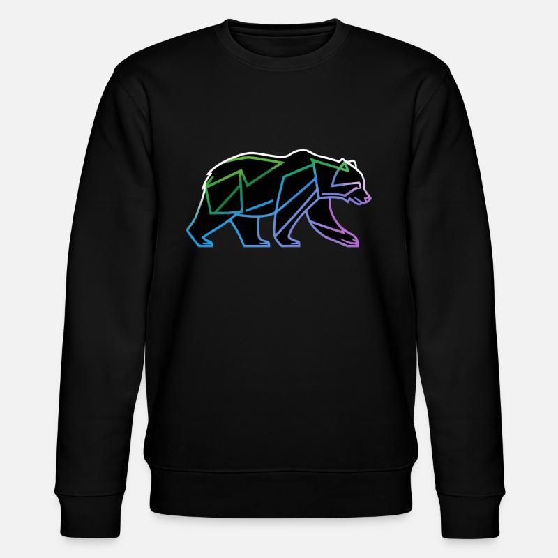 Bear Polygon - Stanley/Stella CHANGER Unisex Organic Sweatshirt - black