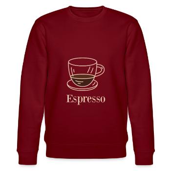 Café café expresso du matin - Sweat bio CHANGER Stanley/Stella Unisexe - bordeaux - Devant - Nik (191cm) & Marisol (170cm)