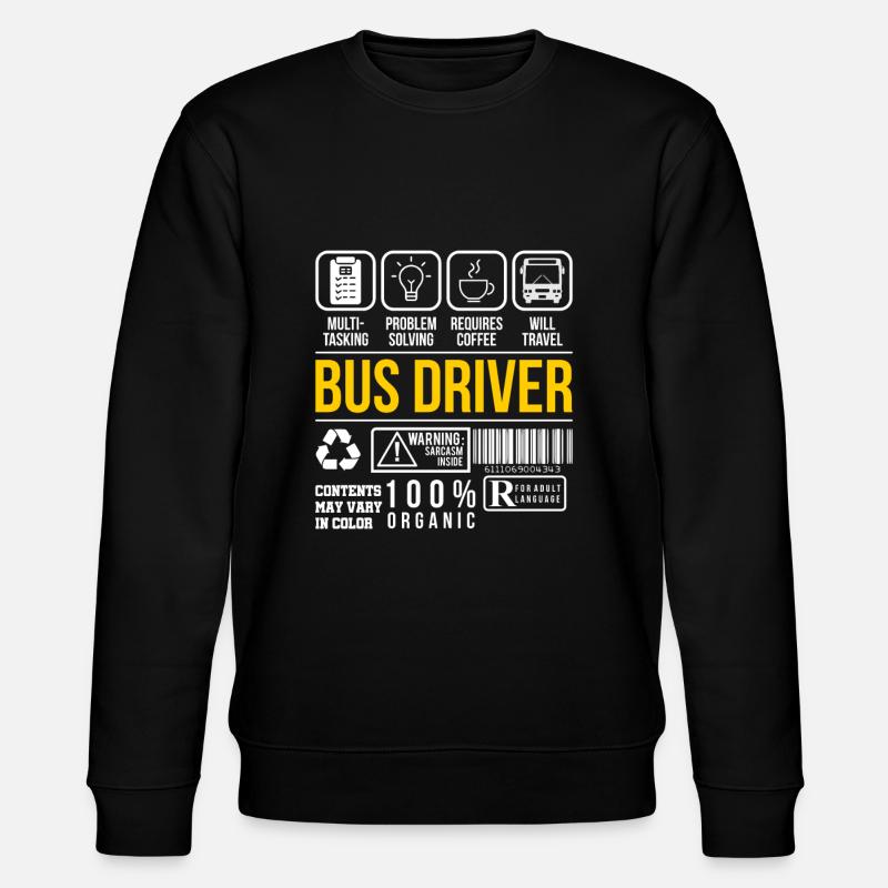 Bus Driver School Bus - Stanley/Stella CHANGER Unisex Organic Sweatshirt - black