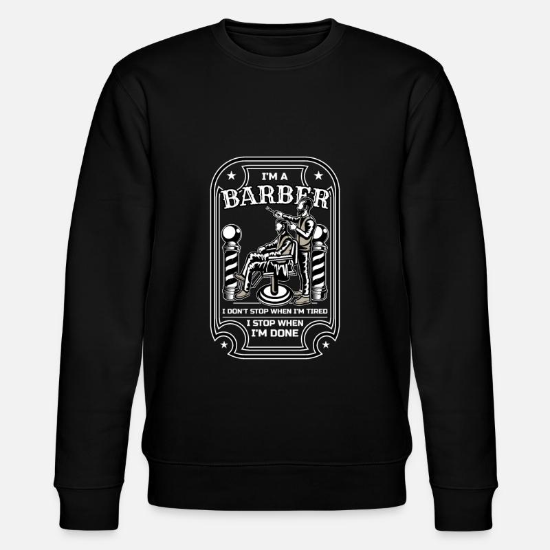 Barbier, coiffeur, coiffeur - Sweat bio CHANGER Stanley/Stella Unisexe - noir