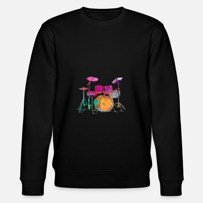Drummer - Stanley/Stella Unisex Bio-Sweatshirt CHANGER  - Schwarz