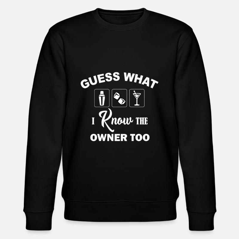 Bartender Funny tee - Stanley/Stella CHANGER Unisex Organic Sweatshirt - black