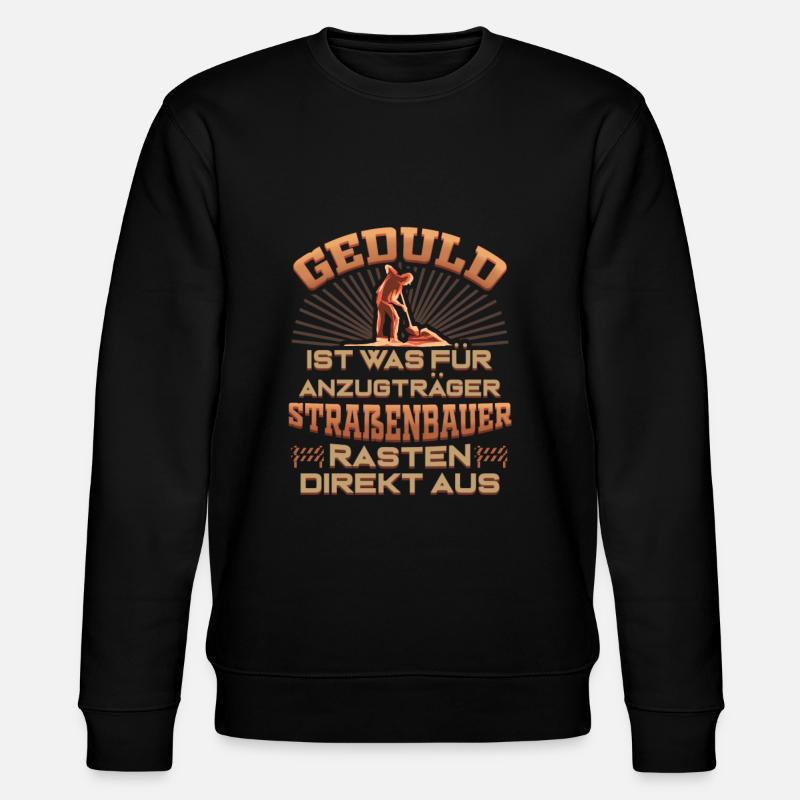 Straßenbauer Straßenbau Bauarbeiter - Stanley/Stella Unisex Bio-Sweatshirt CHANGER  - Schwarz