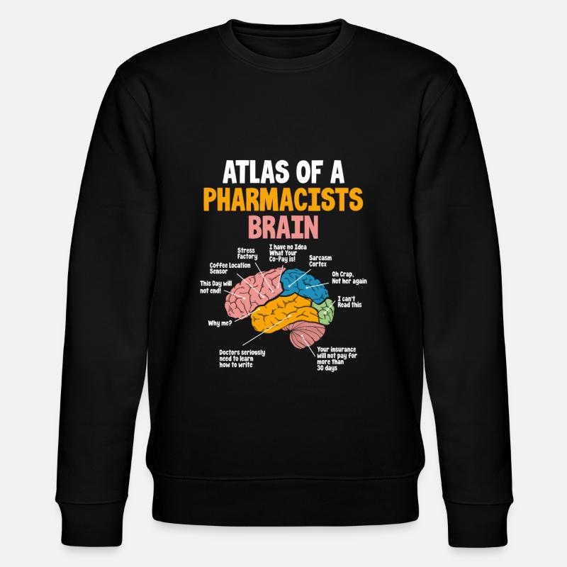 Pharmacists brain Pharmacy Technician Stud - Stanley/Stella CHANGER Unisex Organic Sweatshirt - black