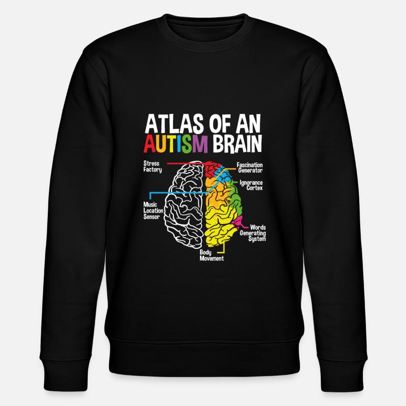 An Autism Brain - Stanley/Stella CHANGER Unisex Organic Sweatshirt - black