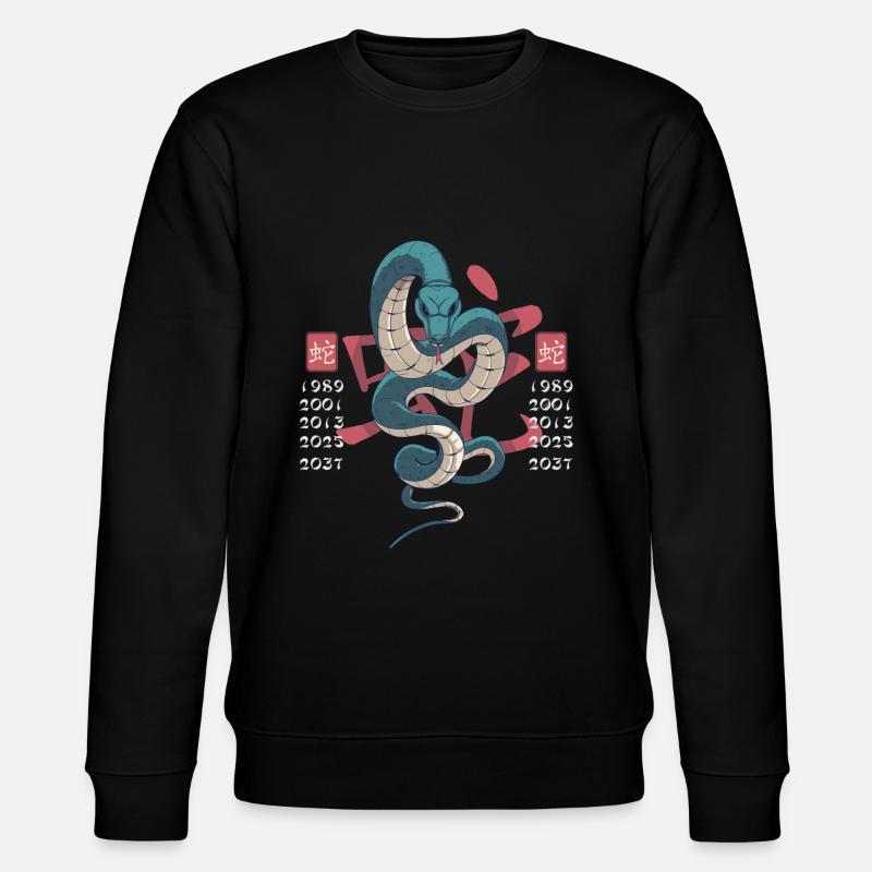Année du serpent - Sweat bio CHANGER Stanley/Stella Unisexe - noir