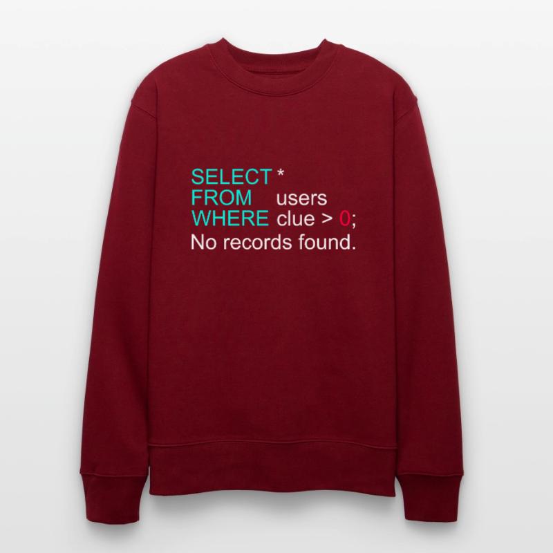 Database Data SQL Programmer Administration Stanley/Stella CHANGER Unisex Organic Sweatshirt