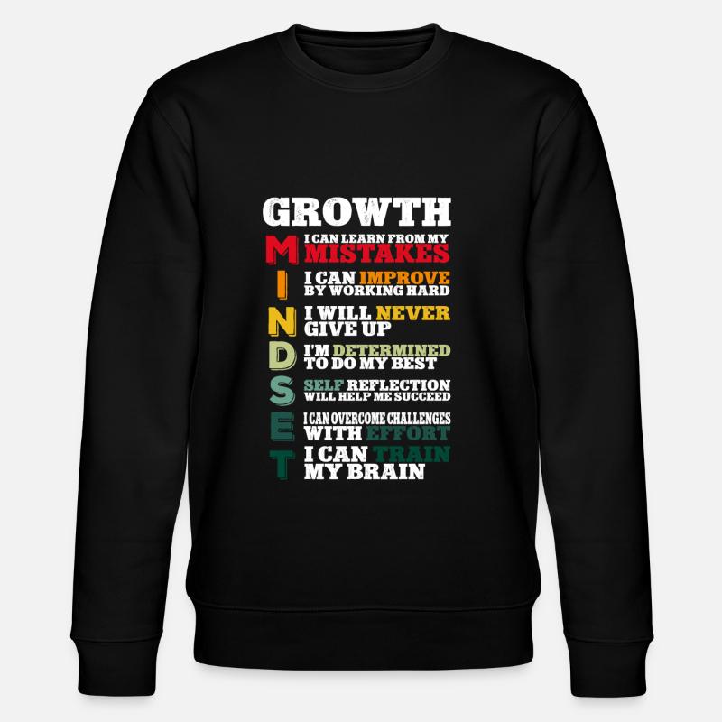 Teacher Growth Mindset - Stanley/Stella Unisex Bio-Sweatshirt CHANGER - Schwarz