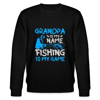 Grandfather Grandfather Grandfather Grandfather Grandfather - Stanley/Stella CHANGER Unisex Organic Sweatshirt - black - Front - Nik (191cm) & Marisol (170cm)