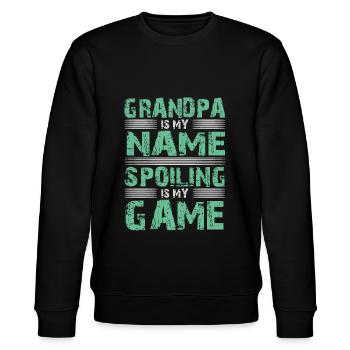 Grandpa Grandfather Paw Granddaddy Grandma Grandpa - Stanley/Stella CHANGER Unisex Organic Sweatshirt - black - Front - Nik (191cm) & Marisol (170cm)