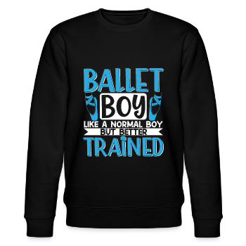 Ballet Boy: Like A Normal Boy, But - Stanley/Stella CHANGER Unisex Organic Sweatshirt - black - Front - Nik (191cm) & Marisol (170cm)