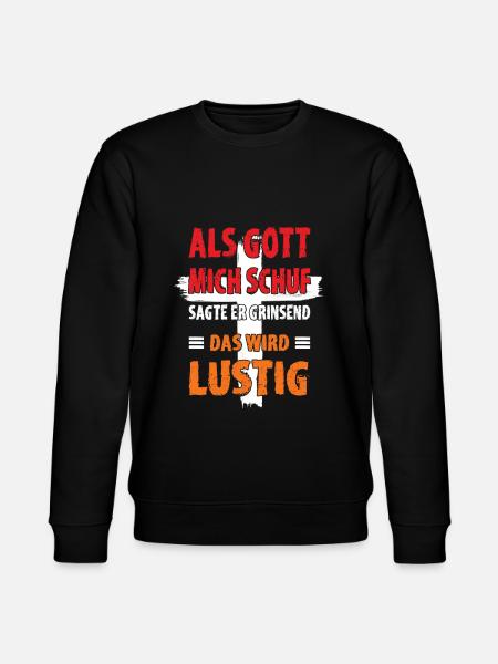 Als Gott mich schuf - Stanley/Stella Unisex Bio-Sweatshirt CHANGER - Schwarz