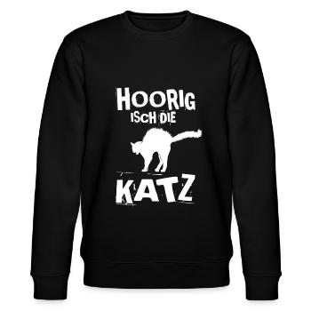 Hoorig isch die Katz - Stanley/Stella Unisex Bio-Sweatshirt CHANGER  - Schwarz - Vorne - Nik (191cm) & Marisol (170cm)