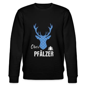 Oberpfälzer Hirsch - Stanley/Stella Unisex Bio-Sweatshirt CHANGER  - Schwarz - Vorne - Nik (191cm) & Marisol (170cm)