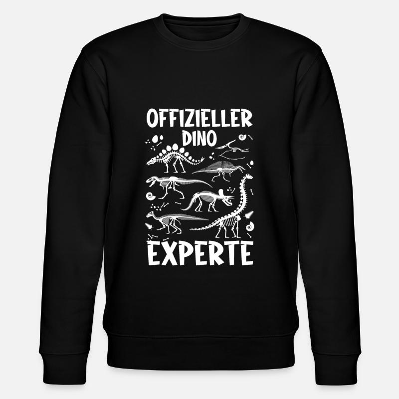 Offizieller Dino Experte, Dinosaurier - Stanley/Stella Unisex Bio-Sweatshirt CHANGER  - Schwarz