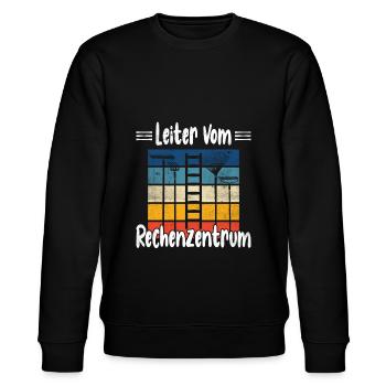 Leiter vom Rechenzentrum - Stanley/Stella Unisex Bio-Sweatshirt CHANGER  - Schwarz - Vorne - Nik (191cm) & Marisol (170cm)