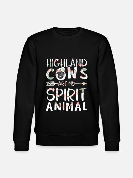 Scottish Highland Cattle Cow - Stanley/Stella CHANGER Unisex Organic Sweatshirt - black