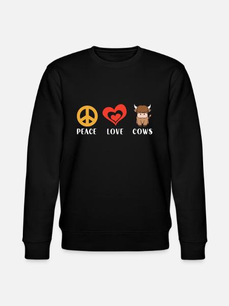 Scottish Highland Cattle Cow - Stanley/Stella CHANGER Unisex Organic Sweatshirt - black