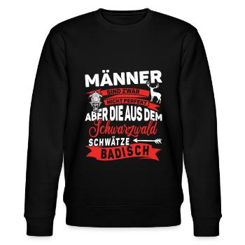 Schwarzwald Männer sind nicht perfekt - Stanley/Stella Unisex Bio-Sweatshirt CHANGER  - Schwarz - Vorne - Nik (191cm) & Marisol (170cm)