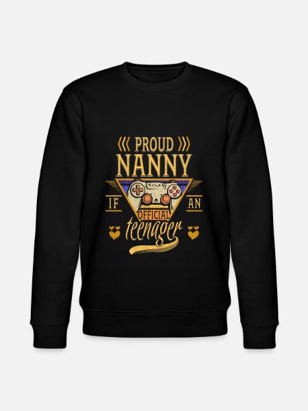 Proud nanny when an official - Stanley/Stella CHANGER Unisex Organic Sweatshirt - black