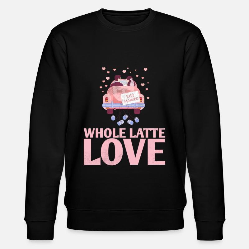 Latte-Liebes-ehe-design entier pour mariés - Sweat bio CHANGER Stanley/Stella Unisexe - noir