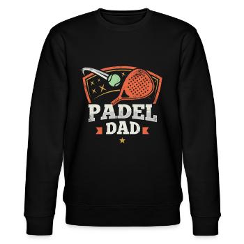 Padel Papa Padel Raquette Ball Design Pour Padel - Sweat bio CHANGER Stanley/Stella Unisexe - noir - Devant - Nik (191cm) & Marisol (170cm)