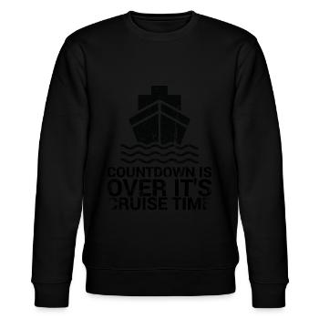 The countdown is over, it's cruise time - Stanley/Stella CHANGER Unisex Organic Sweatshirt - black - Front - Nik (191cm) & Marisol (170cm)