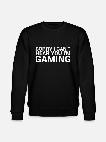 Beklager, jeg kan ikke høre dig. I - Stanley/Stella økologisk unisex-sweatshirt CHANGER  - sort